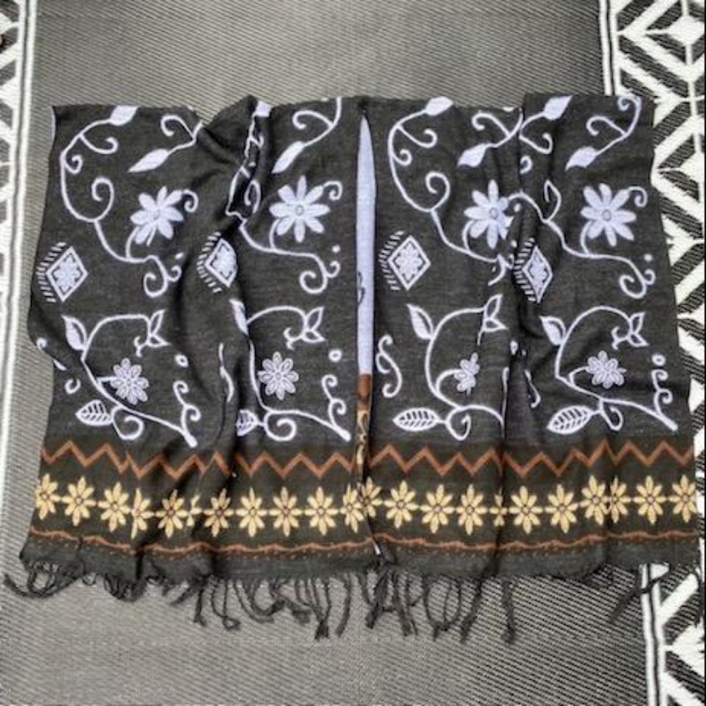Black Shawl Poncho Wrap Women's One Size Plus BoHo S M L XL 1X 2X 3X 4X Brown